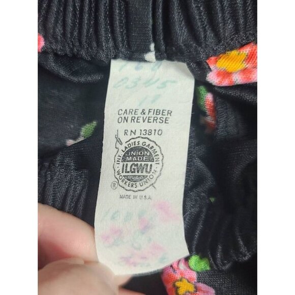 Vintage Wide Leg Pants, 60s Floral Pants, 60s Palazzo Pants - Picture 9 of 9